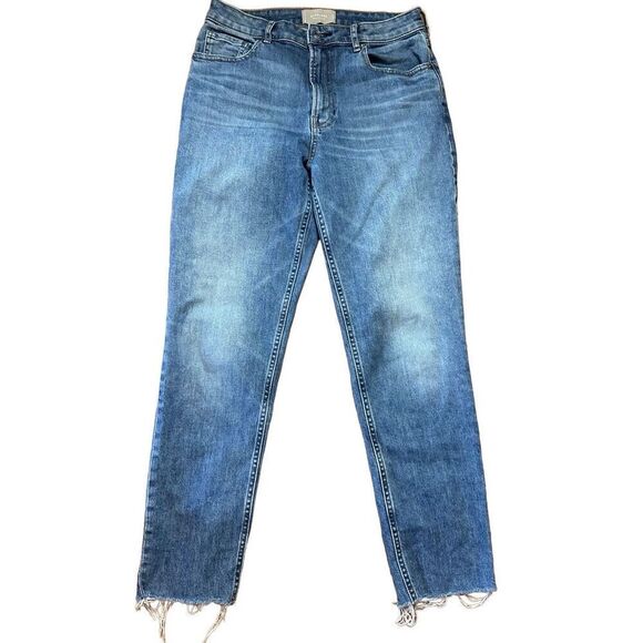 Everlane The Curvy Cheeky Straight Jean Classic Blue Raw Hem High rise sz 29 - Picture 4 of 12